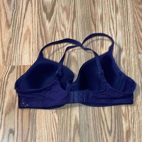 Body by Victoria Lined Demi, purple satin & lace, 36C - Picture 3 of 7